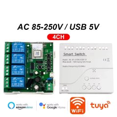 4-Kanal Tuya WiFi Smart-Relaisschalter