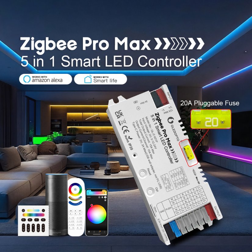 GLEDOPTO GL-C-601P Zigbee Pro Max 5w1 inteligentny sterownik LED