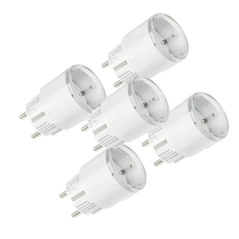 Shelly Plug S Gen3 Weiß, 5er-Pack – Smarte Steckdose mit Verbrauchsmessung (WLAN, Bluetooth, Matter)