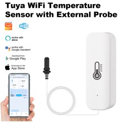 Tuya WiFi Temperatursensor mit externem Sensor