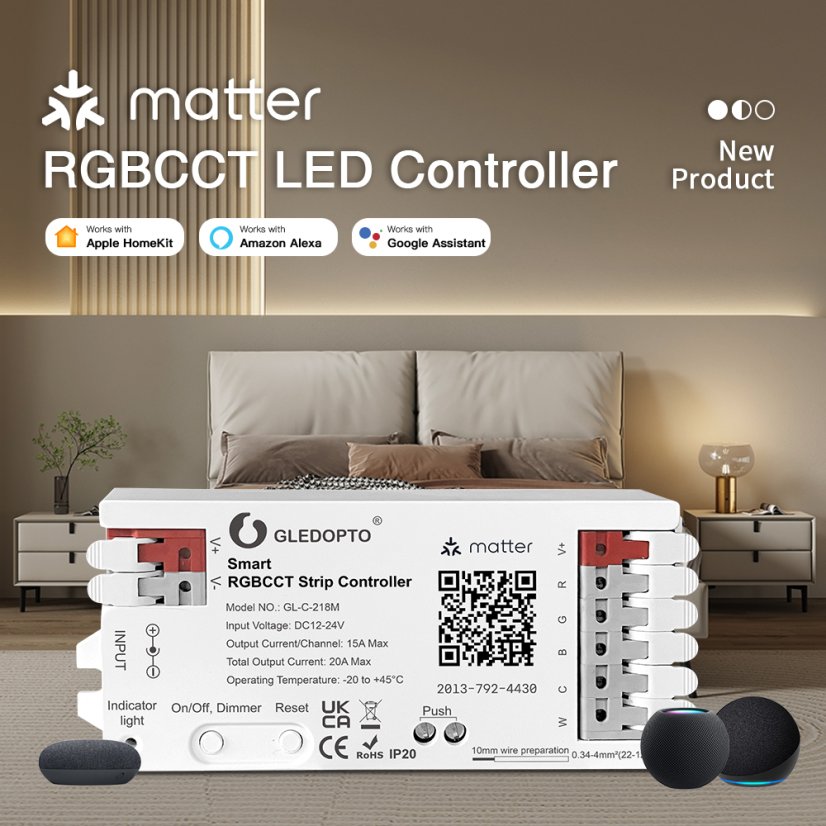 GLEDOPTO GL-C-218M - Matter Smart LED Controller