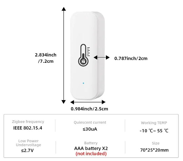 Zigbee Temperatur und Feuchtigkeitssensor