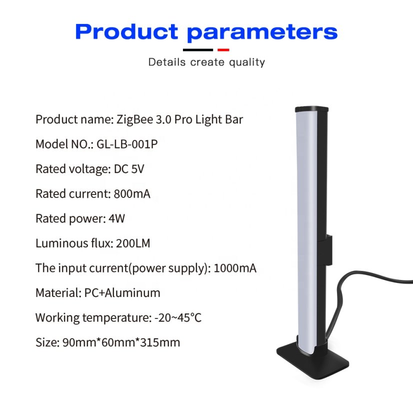 GLEDOPTO GL-LB-001P – ZigBee Pro LED Lichtleiste