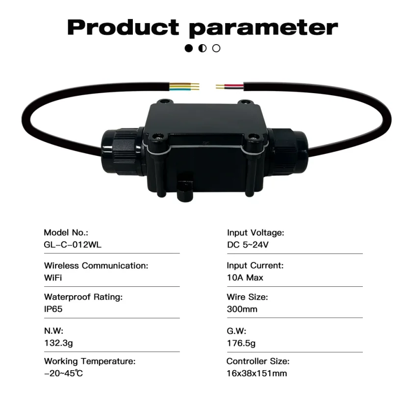 GLEDOPTO GL-C-012WL ESP32 Sterownik WLED Wodoodporny IP65