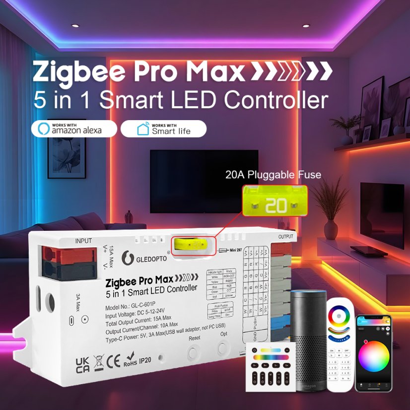 GLEDOPTO GL-C-601P Zigbee Pro Max 5w1 inteligentny sterownik LED