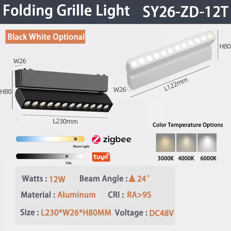 6mm inteligentne magnetyczne światła grille Zigbee