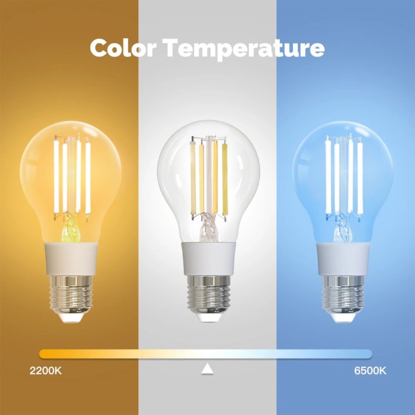 MOES Zigbee 3.0 Chytrá filamentová LED žárovka – CCT a stmívatelná