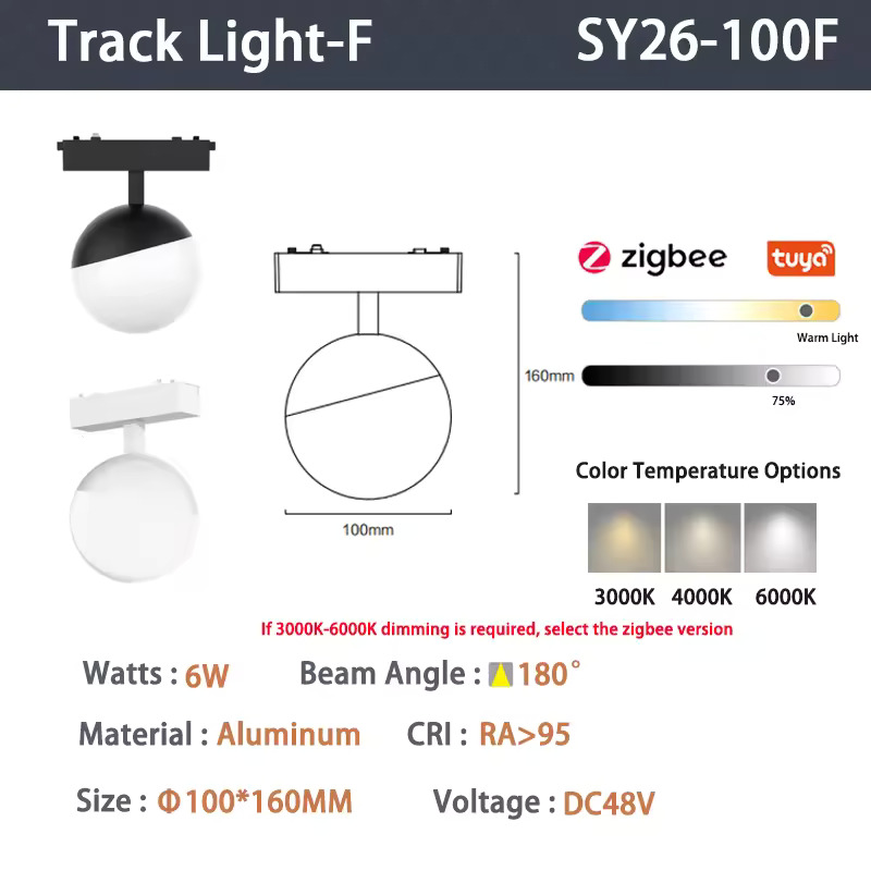 6mm szyny - Inteligentne lampy wiszące Zigbee