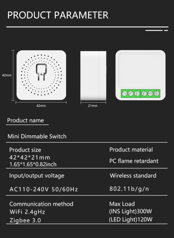 Interruttore Dimmer Smart WiFi/Zigbee