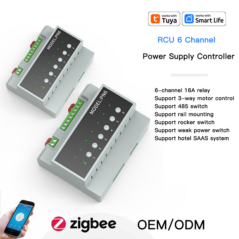 RSH Tuya ZigBee 6-kanałowy przekaźnik smart 16A