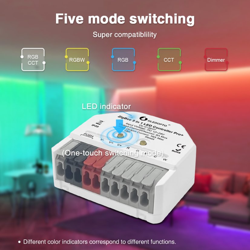 GLEDOPTO GL-C-301P - Ultra Mini ZigBee Pro+ 5in1 Smart LED Controller