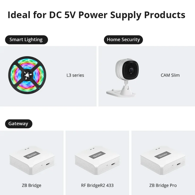 SONOFF 5V USB Netzadapter (Typ E/F)