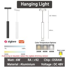 Binari da 6 mm - Luci appese Smart Zigbee
