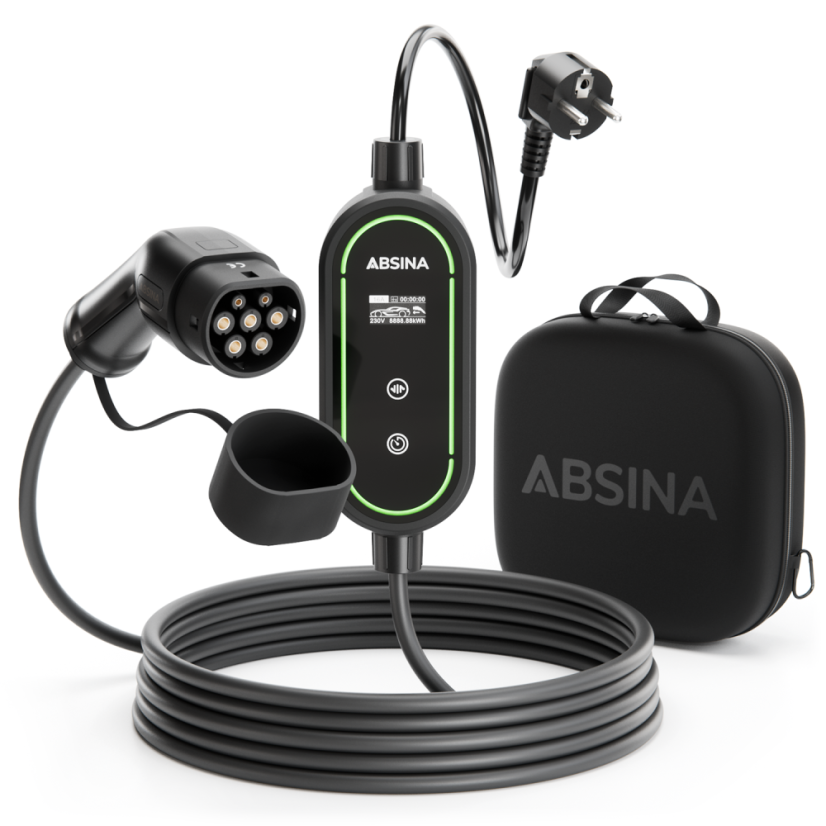 ABSINA - Kabel do ładowania EV Typ 2 - Schuko 3.7kW
