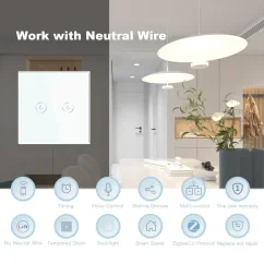 Interruttore intelligente BSEED Zigbee (con N)
